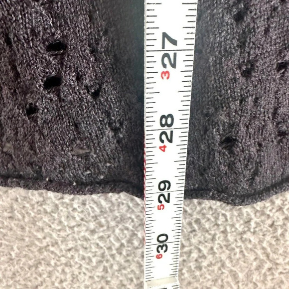 Eileen Fisher Merino Wool Open Cardigan Draped Grey Textured - Picture 4 of 16